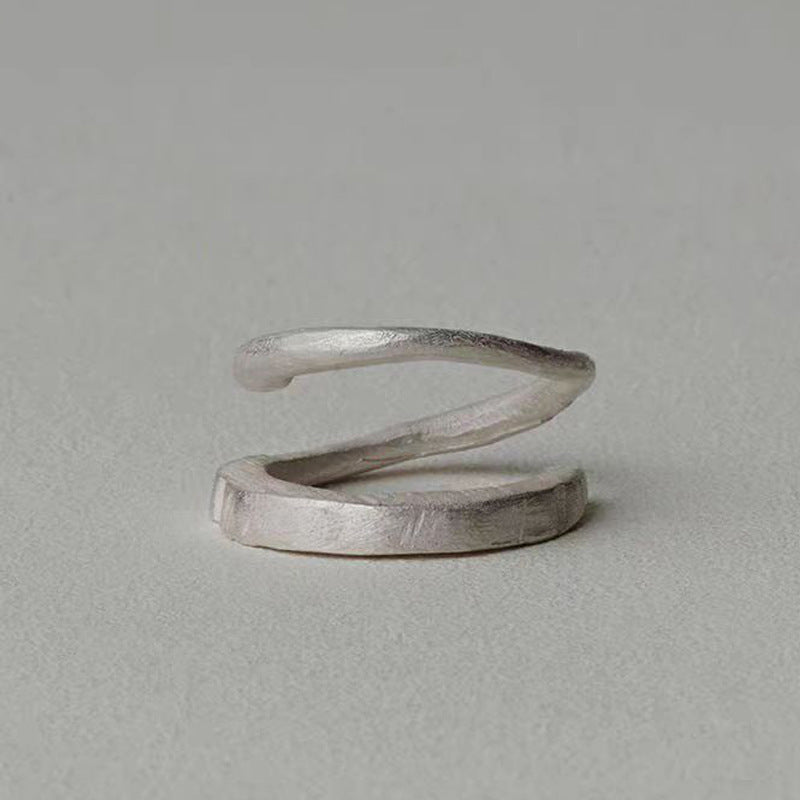 Handmade Frosted Double-layer Ring