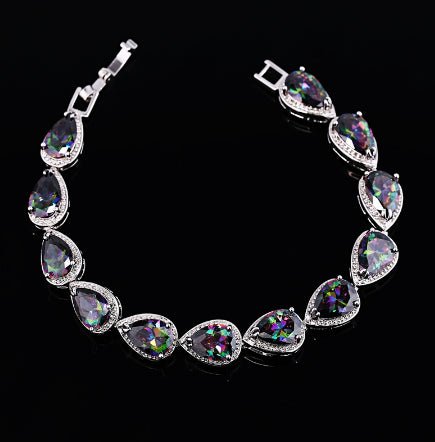 Korean-Style Multicolor Gemstone Bracelet