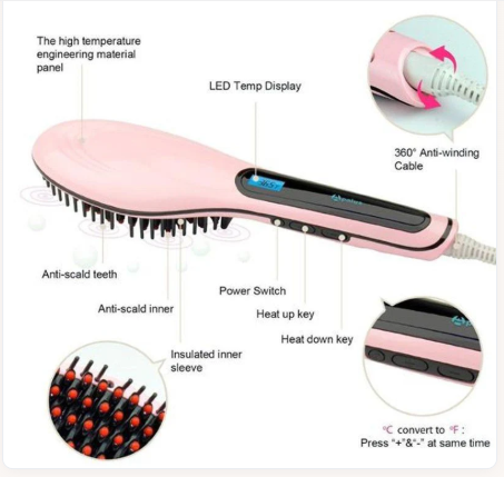 Paddle Brush Hair Straightener