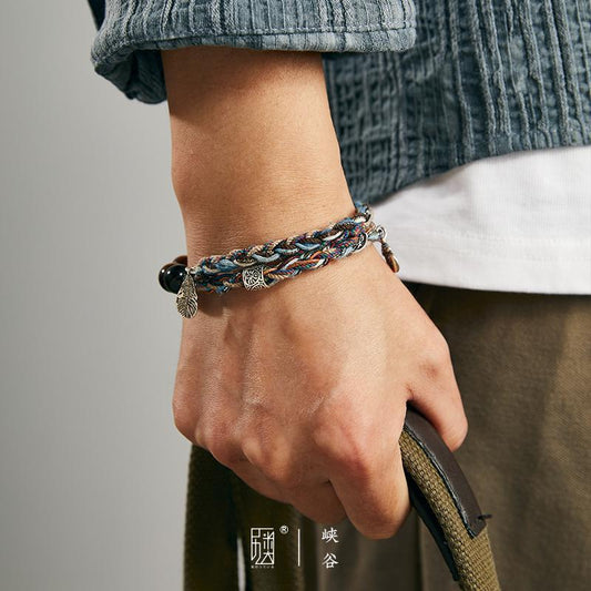 925 Sterling Silver Hand-braided Bracelet