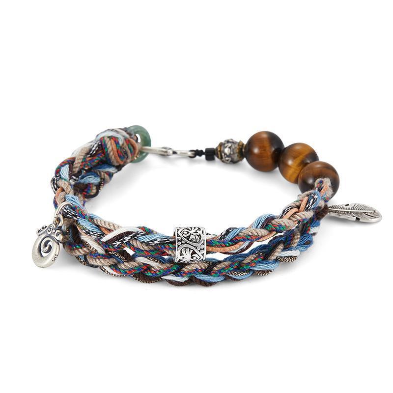 925 Sterling Silver Hand-braided Bracelet