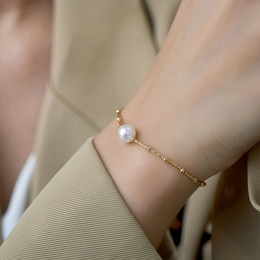 Baroque Single Pearl Bracelet