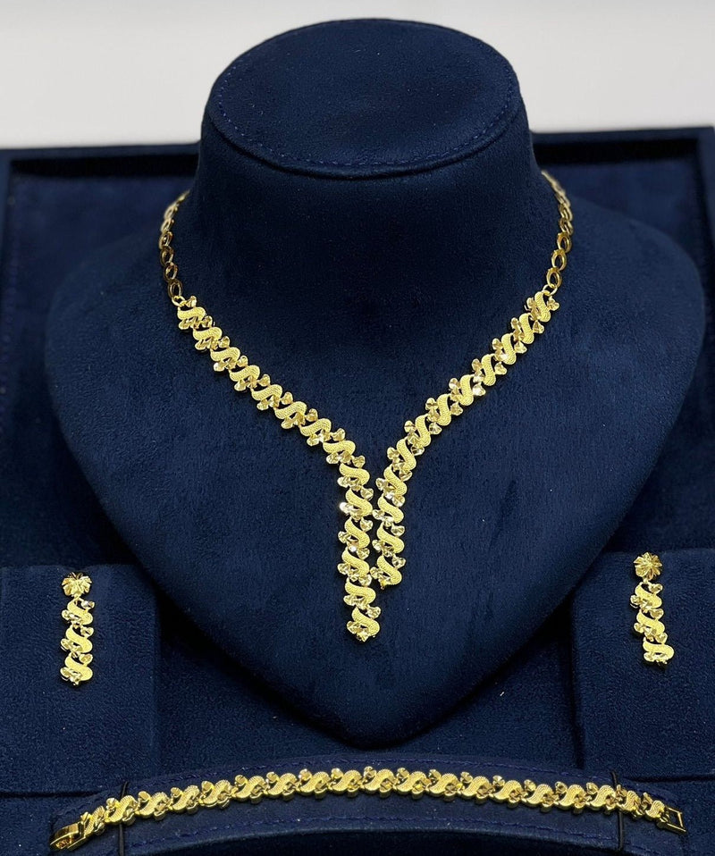Elegant Y-Drop Gold Jewelry Set