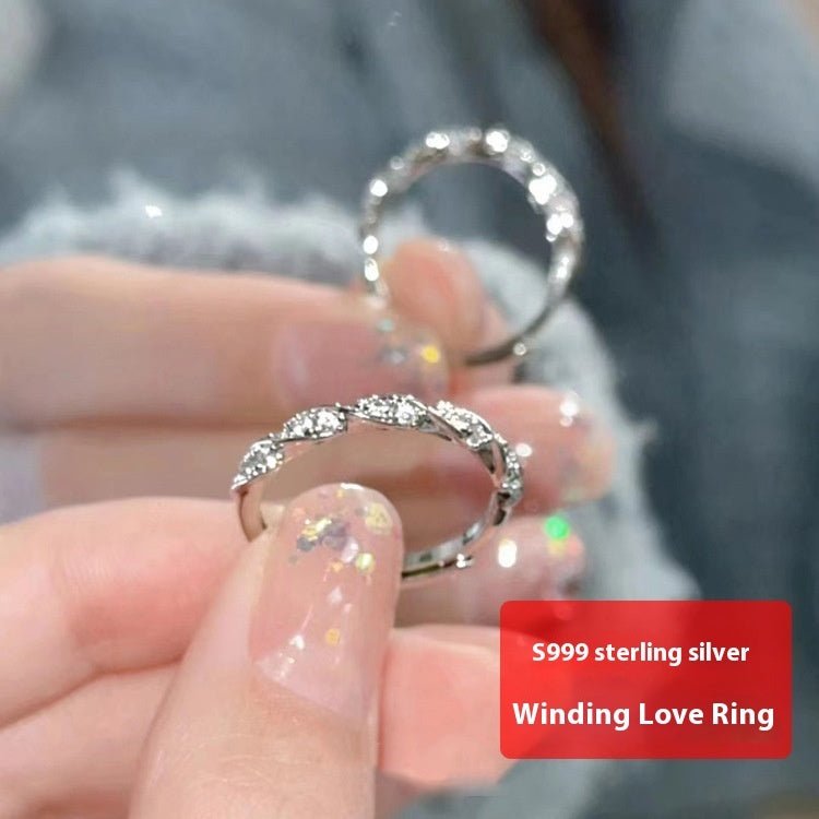 Sterling Silver Winding Love Ring