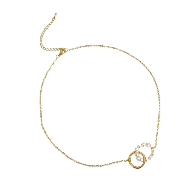 Fashion Shijia Pearl Circle Ring Necklace