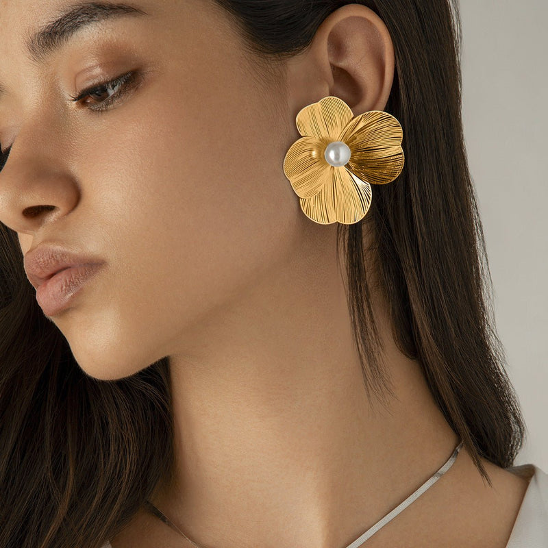 Leaf Flower Earrings