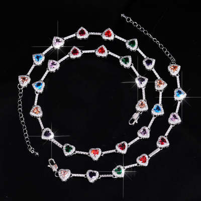 Heart-shaped Zircon Charm Bracelet
