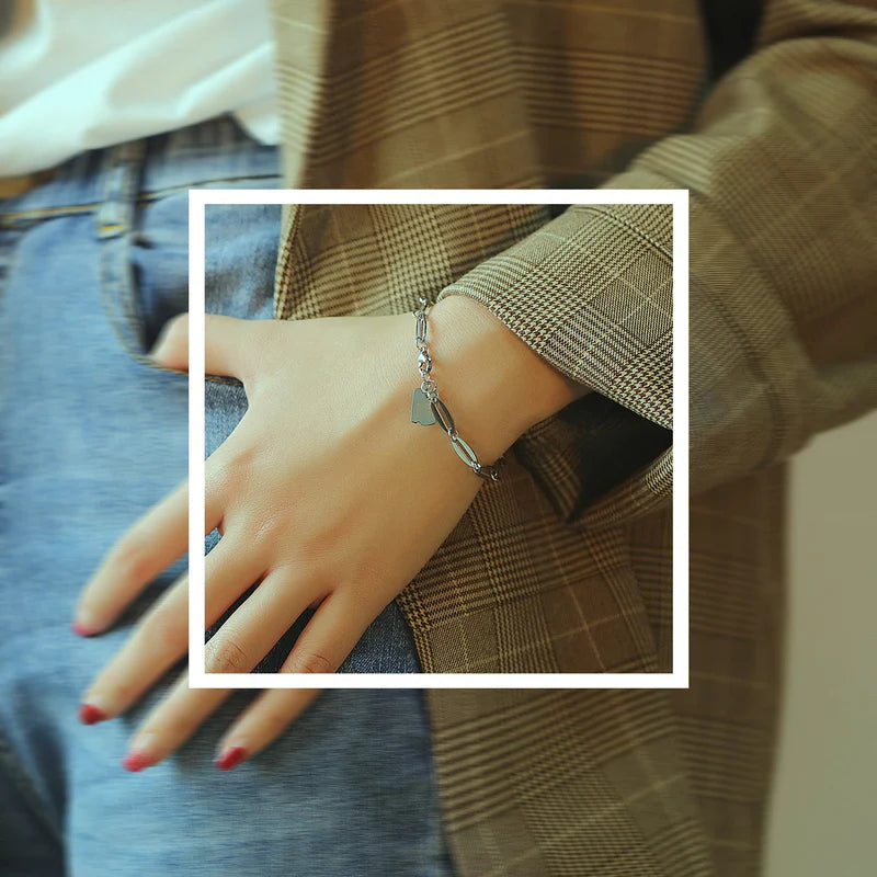 Square Plate Rose Gold Bracelet
