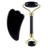 Jade Roller Guasha Set Black Genuine