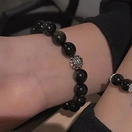 Niche Ins Light Luxury Obsidian Bracelet