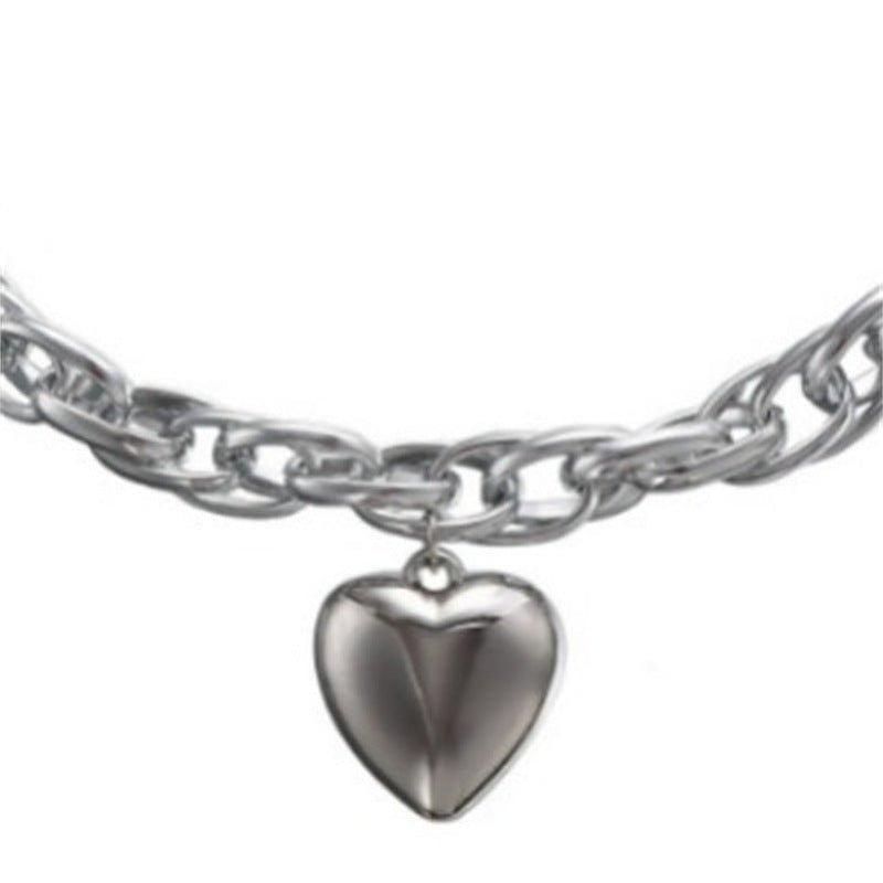 Exaggerated Big Love Ccb Pendant Necklace