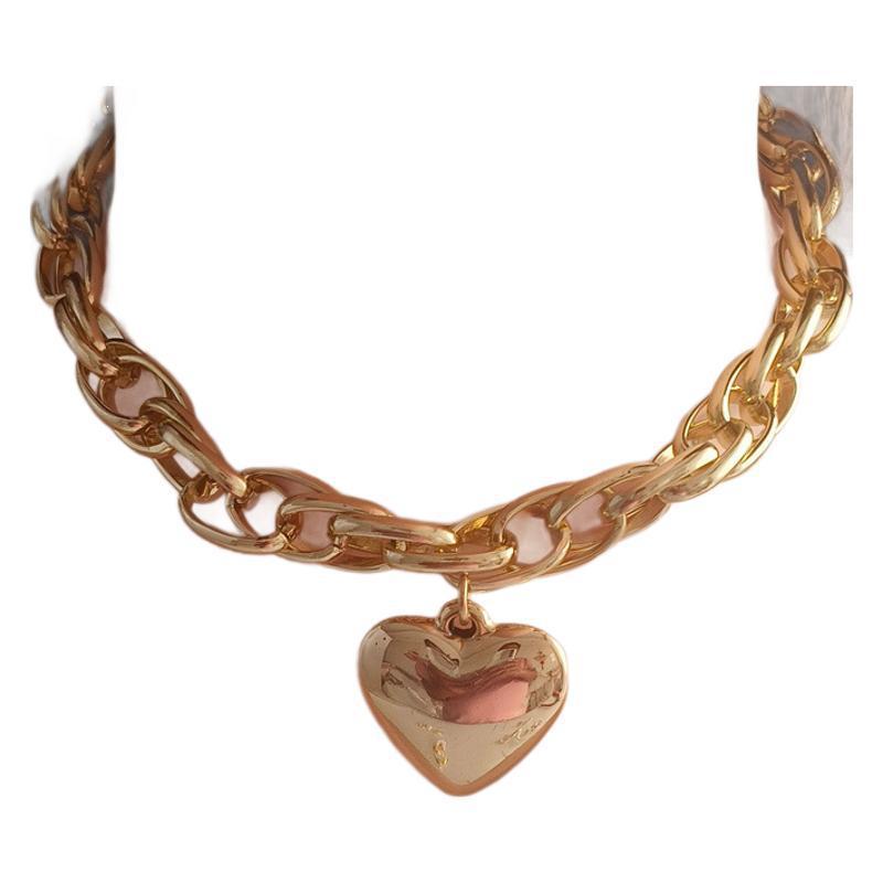 Exaggerated Big Love Ccb Pendant Necklace