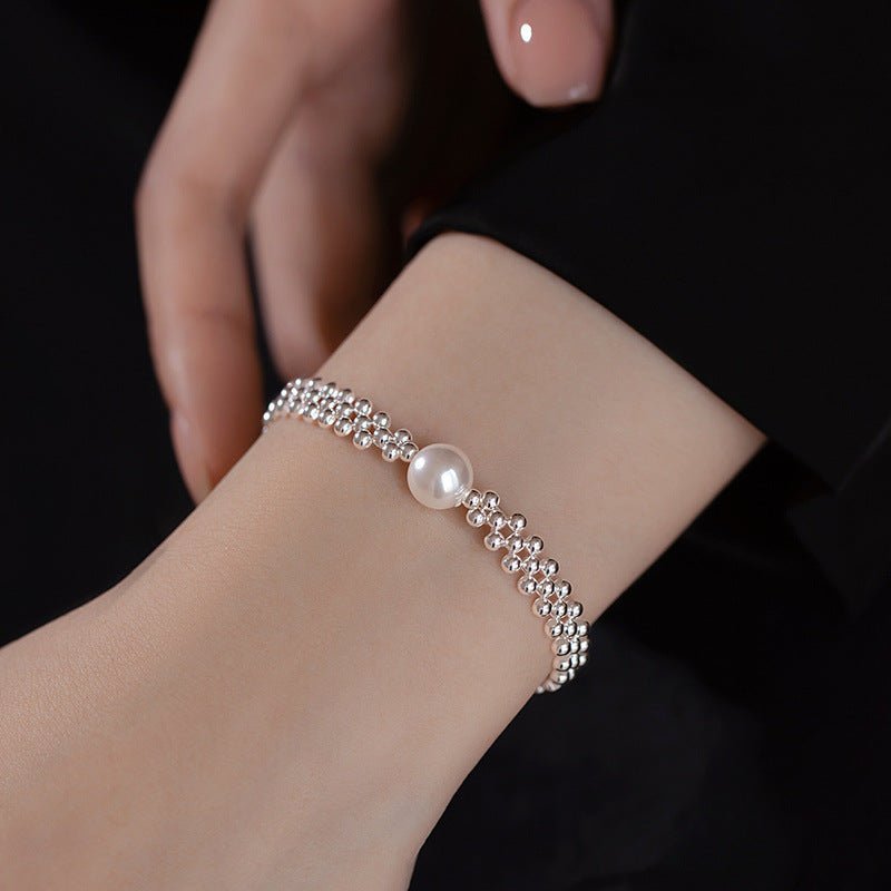 Pure Silver Pearl Bracelet
