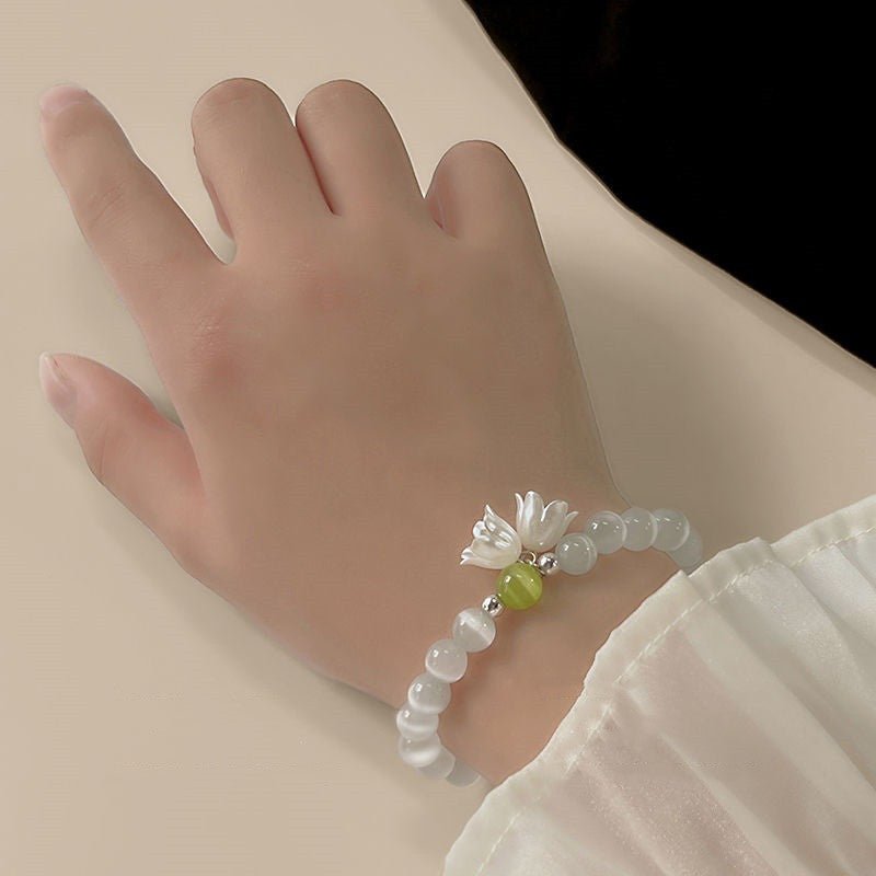 Retro Fairy Linglan Flower Beaded Bracelet