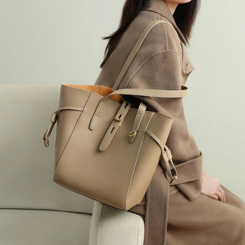Retro Genuine Leather Portable Shoulder Bag