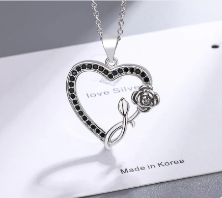 Diamond-encrusted Heart Necklace