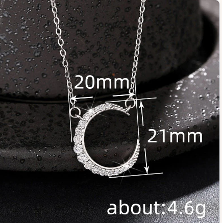 Stylish Simple And Versatile Moon Necklace