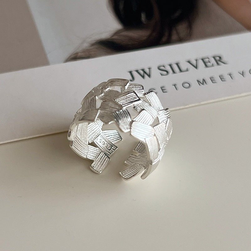 Unique Designer-Style Fragment-Mosaic Ring