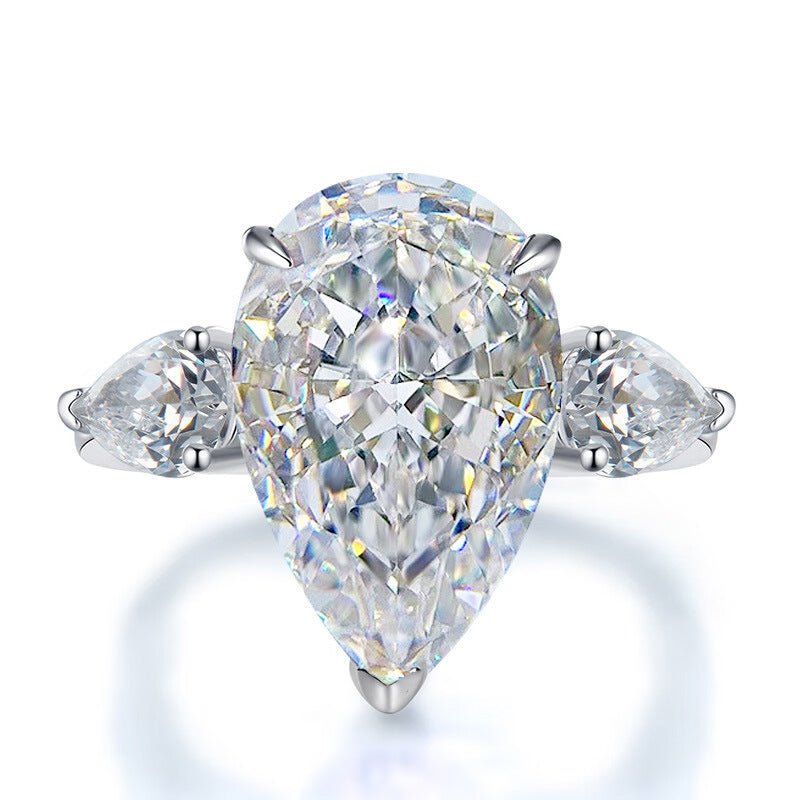 Waterdrop Pear-Shaped Lab-Grown Moissanite Ring