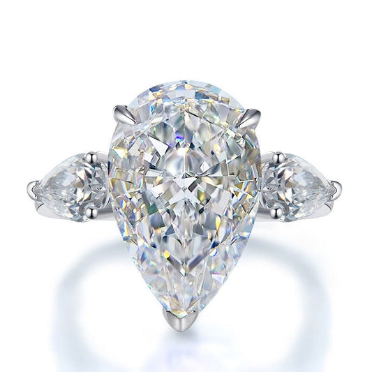 Waterdrop Pear-Shaped Lab-Grown Moissanite Ring