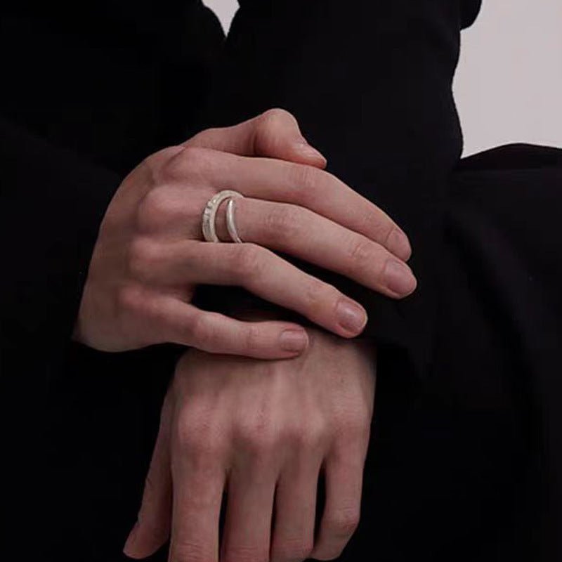 Handmade Frosted Double-layer Ring
