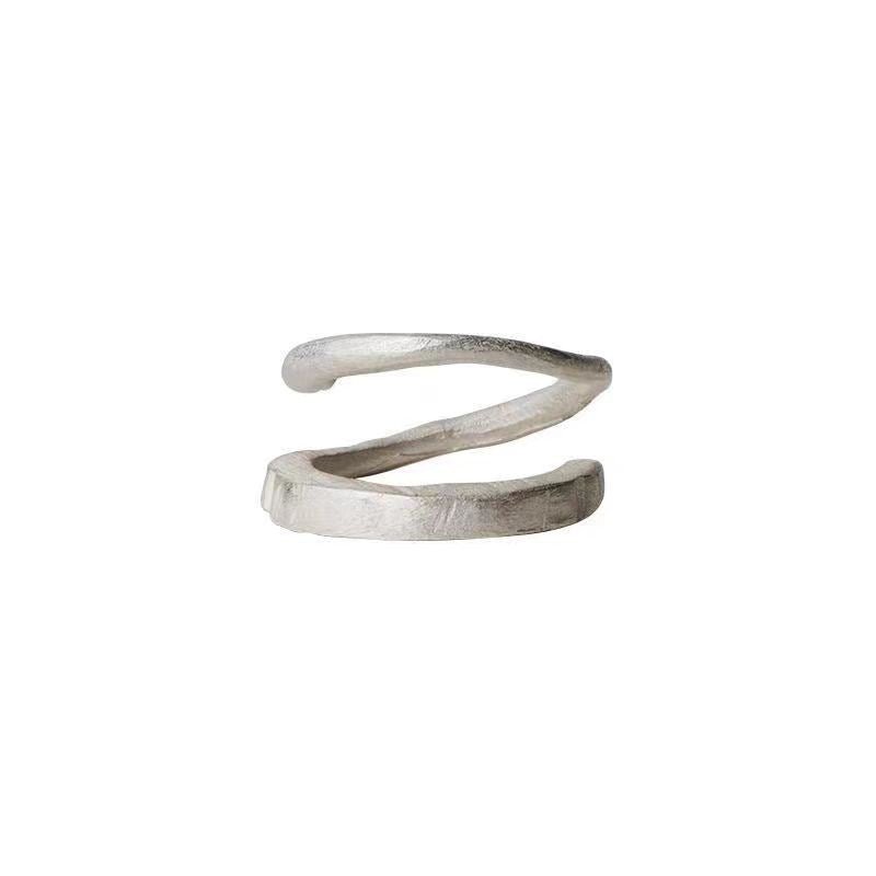 Handmade Frosted Double-layer Ring
