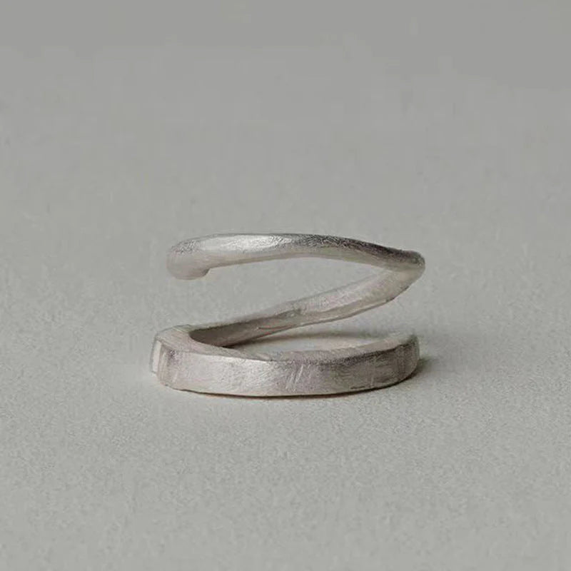 Handmade Frosted Double-layer Ring