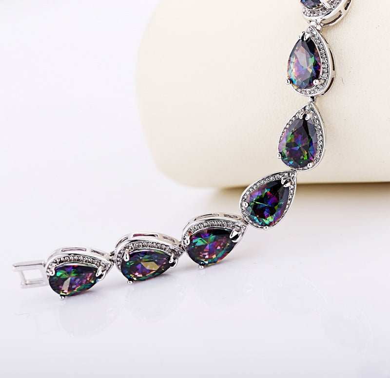 Korean-Style Multicolor Gemstone Bracelet