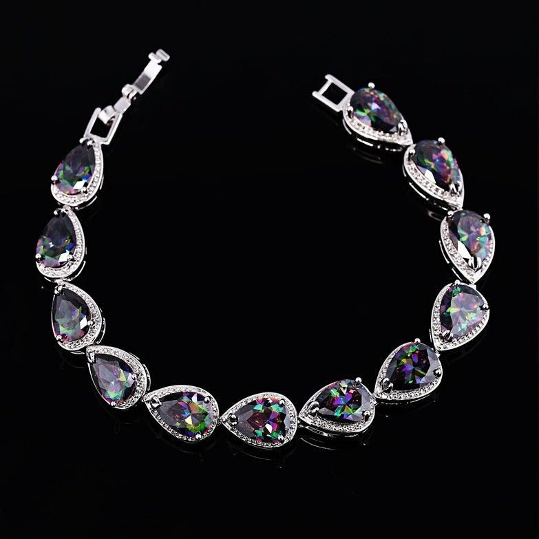 Korean-Style Multicolor Gemstone Bracelet