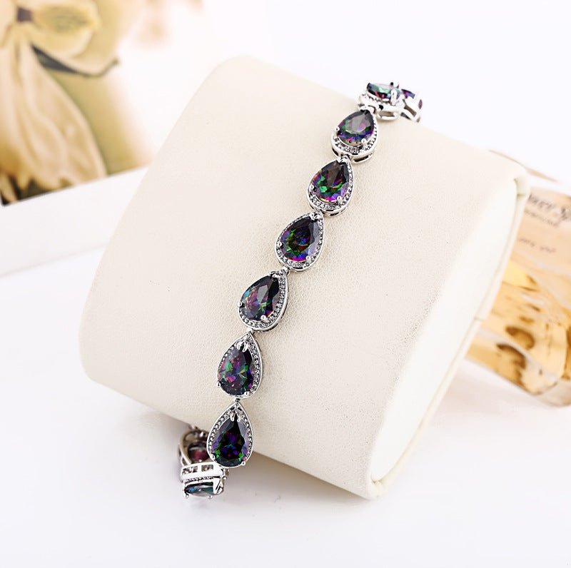 Korean-Style Multicolor Gemstone Bracelet