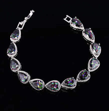 Korean-Style Multicolor Gemstone Bracelet