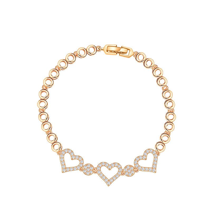Hollowed-out Heart-shaped Bracelet