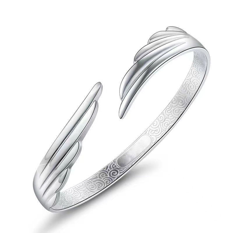 White Copper Silver-plated Bracelet